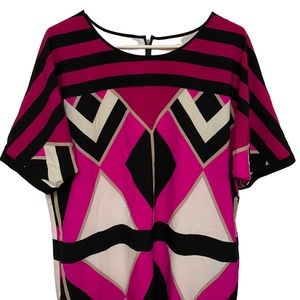 Gibson Latimer Pink Pattern Dress